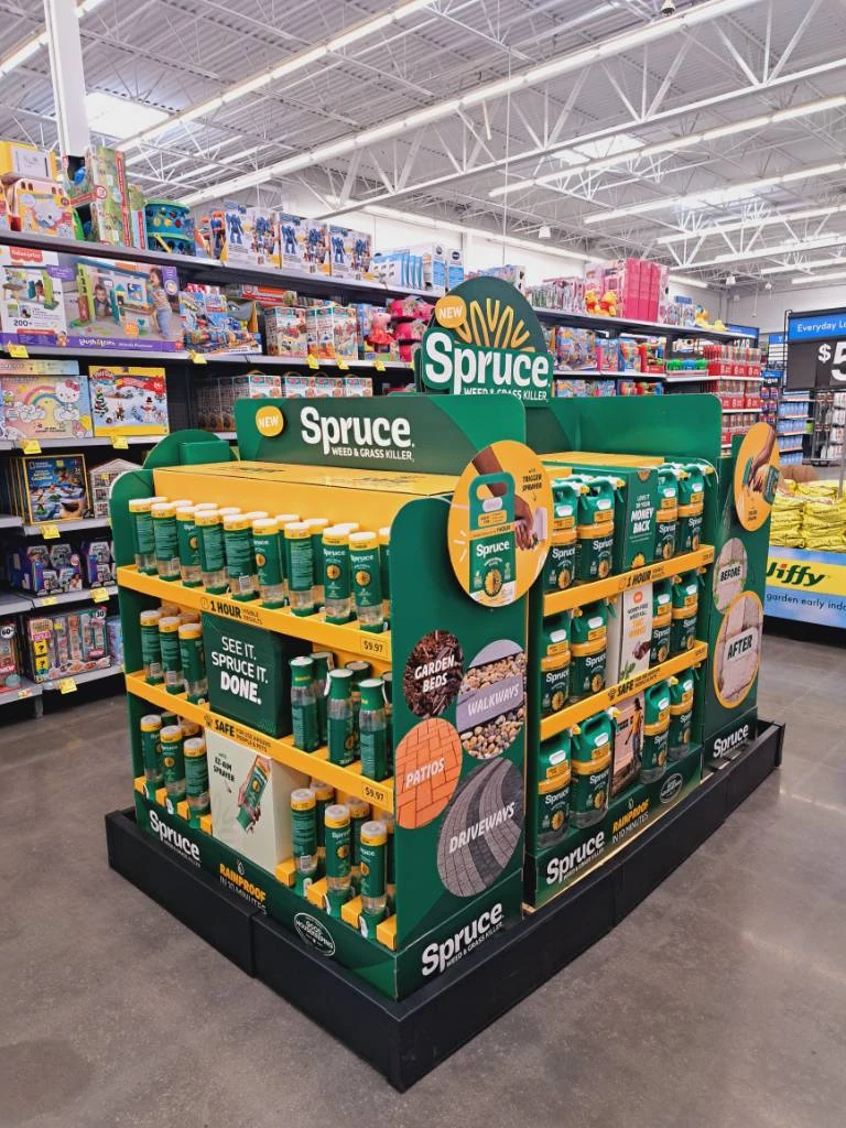 Spruce pallet display.